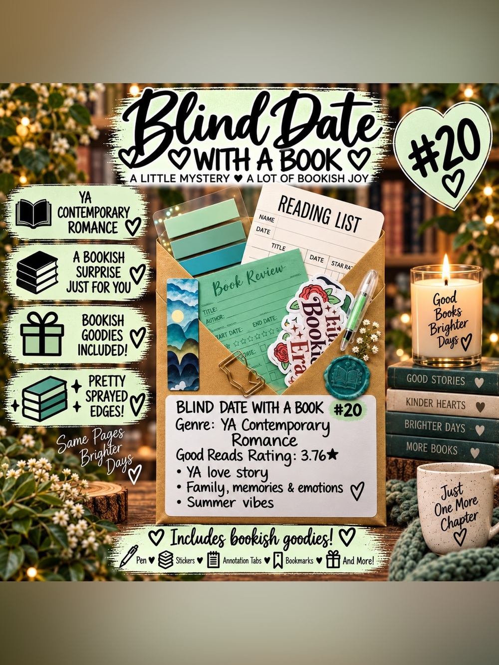 Blind Date With A Book #20 YA Contemporary Romance Book & Accessories